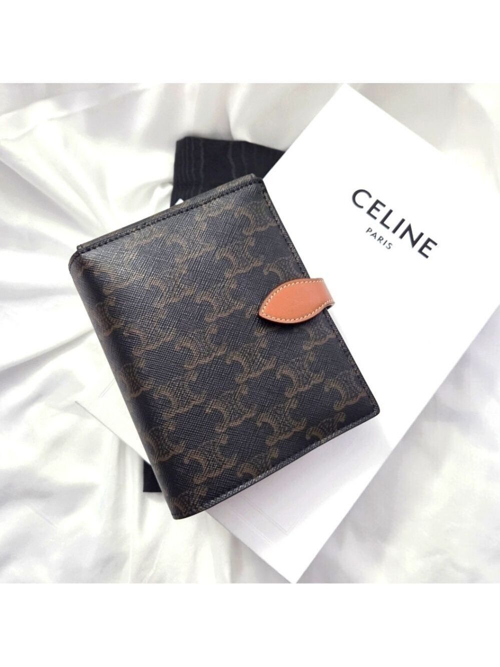 Limited Edition Authentic Celine Triomphe Travel Wallet Comb Brush Mirror Set